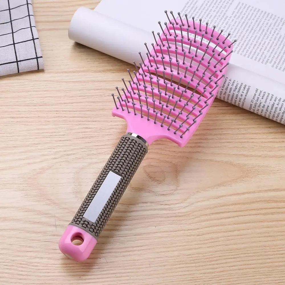 Brosse Démêlante pour Cheveux Raides et Bouclés - Qualité Salon