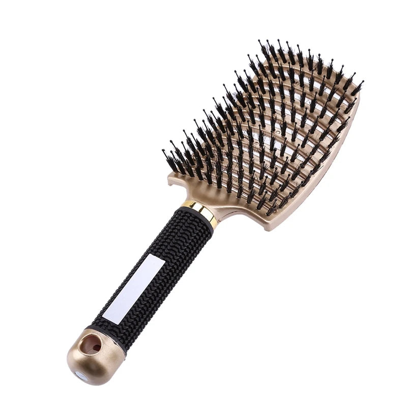 Brosse Démêlante pour Cheveux Raides et Bouclés - Qualité Salon