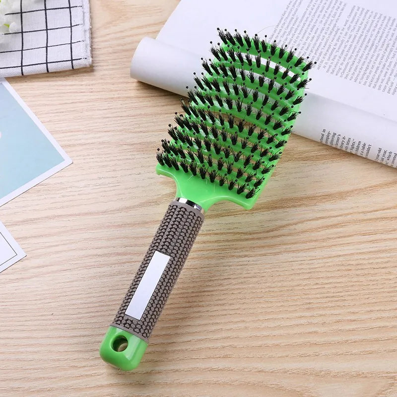 Brosse Démêlante pour Cheveux Raides et Bouclés - Qualité Salon