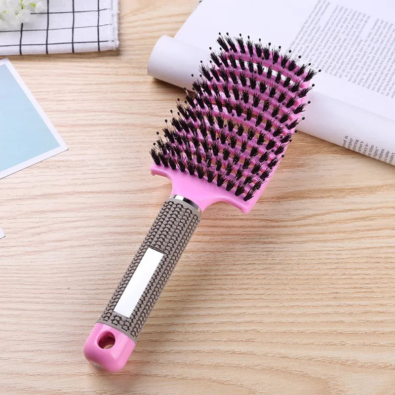 Brosse Démêlante pour Cheveux Raides et Bouclés - Qualité Salon