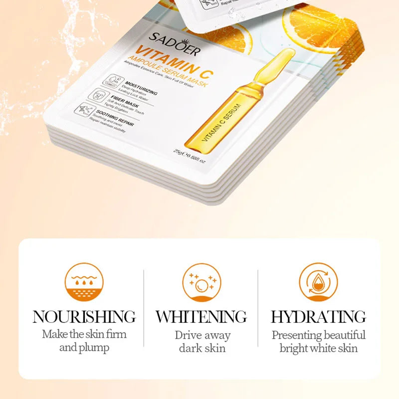 Masque Visage Or 24K Acide Hyaluronique (15pcs)