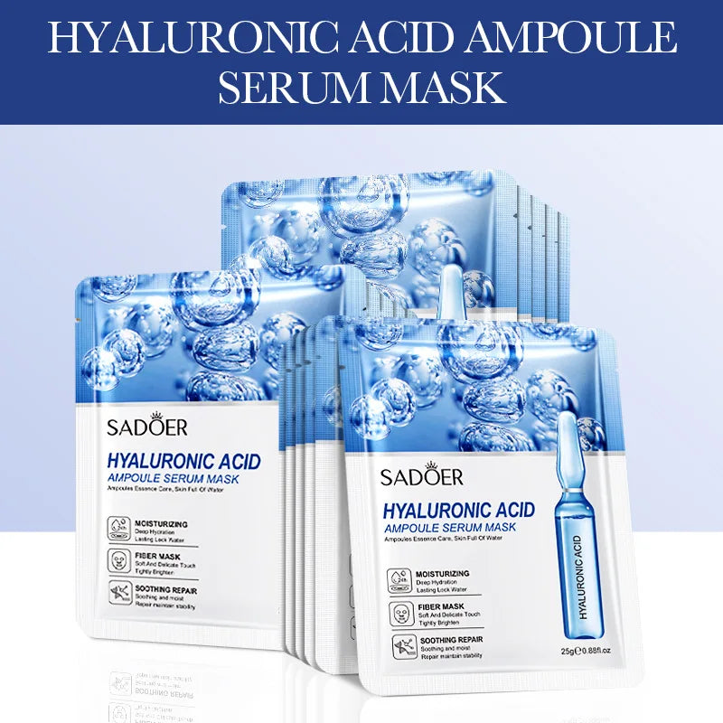 Masque Visage Or 24K Acide Hyaluronique (15pcs)