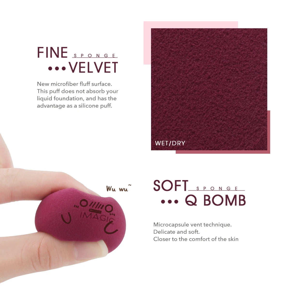 Houppette de Maquillage Non-Latex IMAGIC
