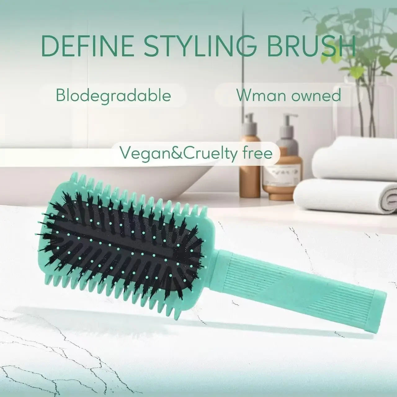 Brosse pour cheveux bouclés et/ou cheveux crépus