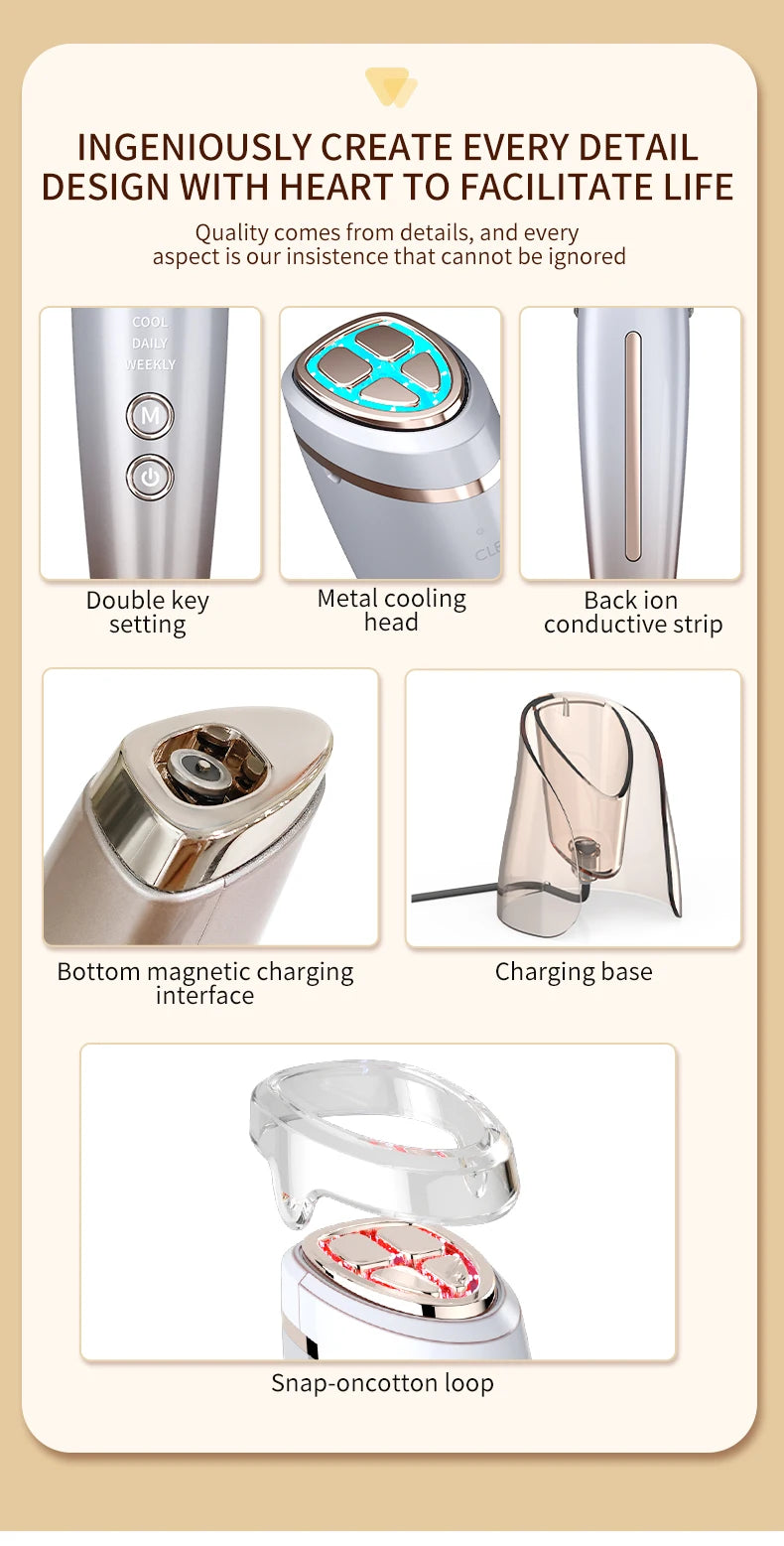 Appareil de Beauté Haute Fréquence 4-en-1