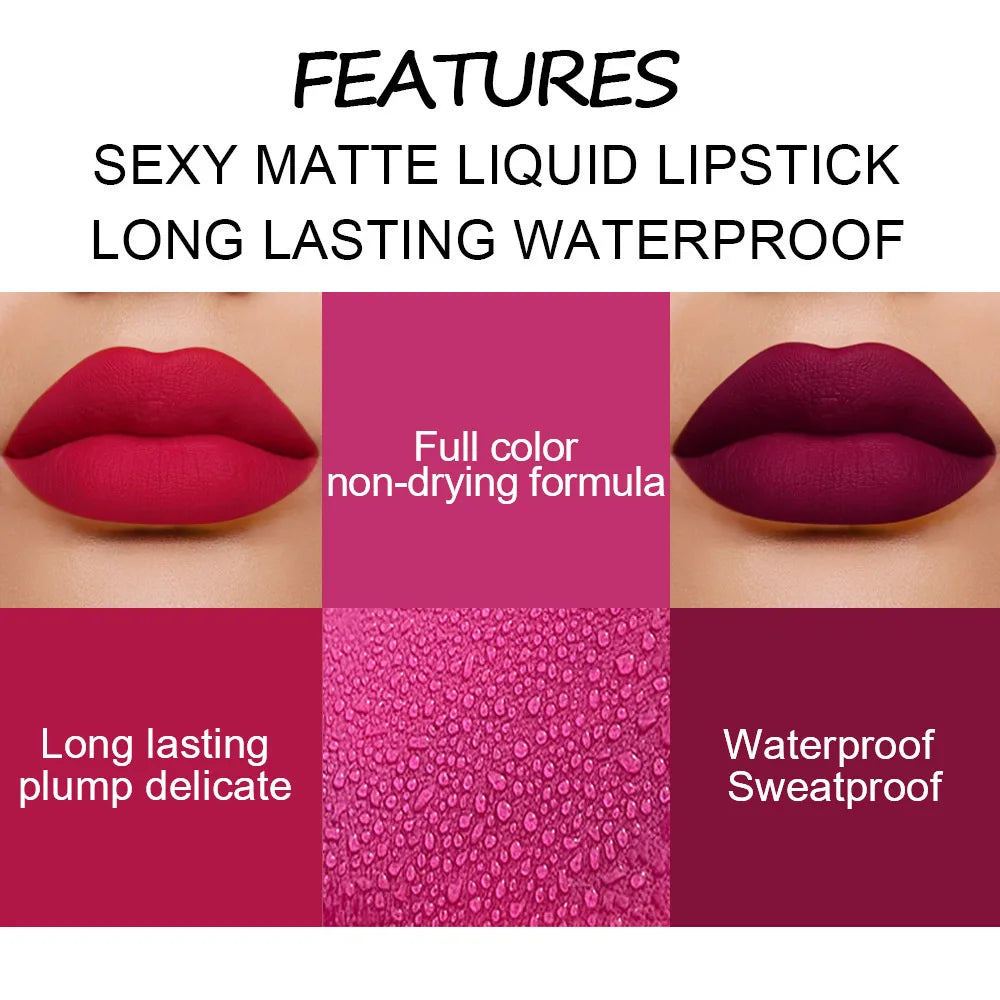 Rouge à Lèvres Liquide Mat Longue Tenue