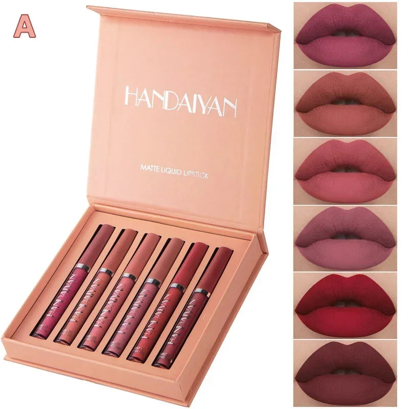 Palette de 6 Rouges à Lèvres liquide Longue Tenue