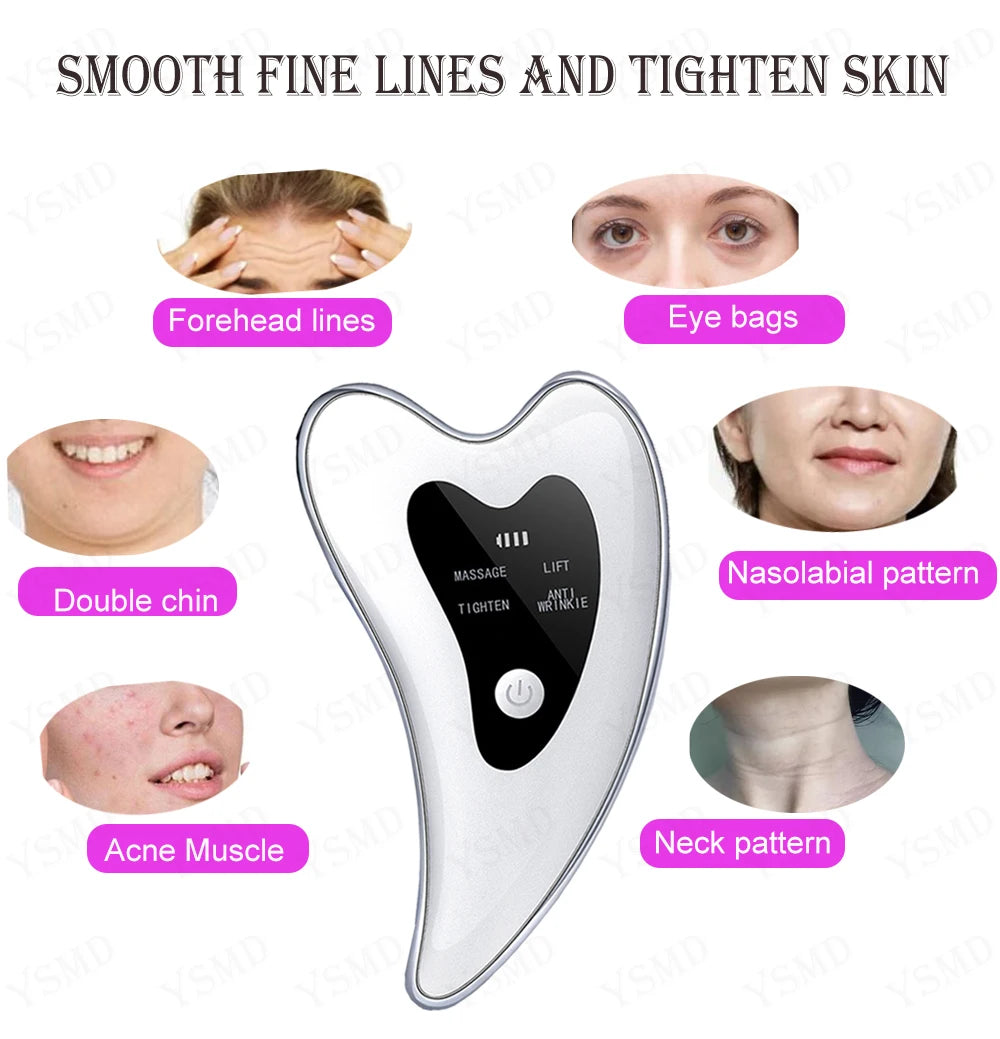 Gua Sha 4-en-1 Masseur Facial Électrique (livré dans un sachet)
