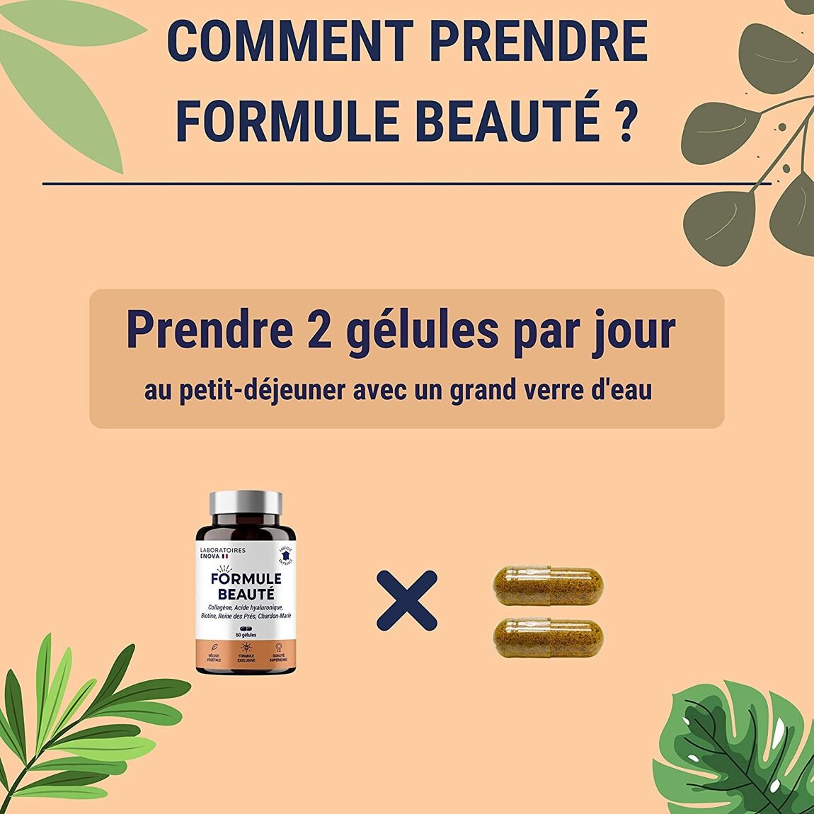 1 Collagène Marin en gélules et 1 Formule Articulations douloureuses 240