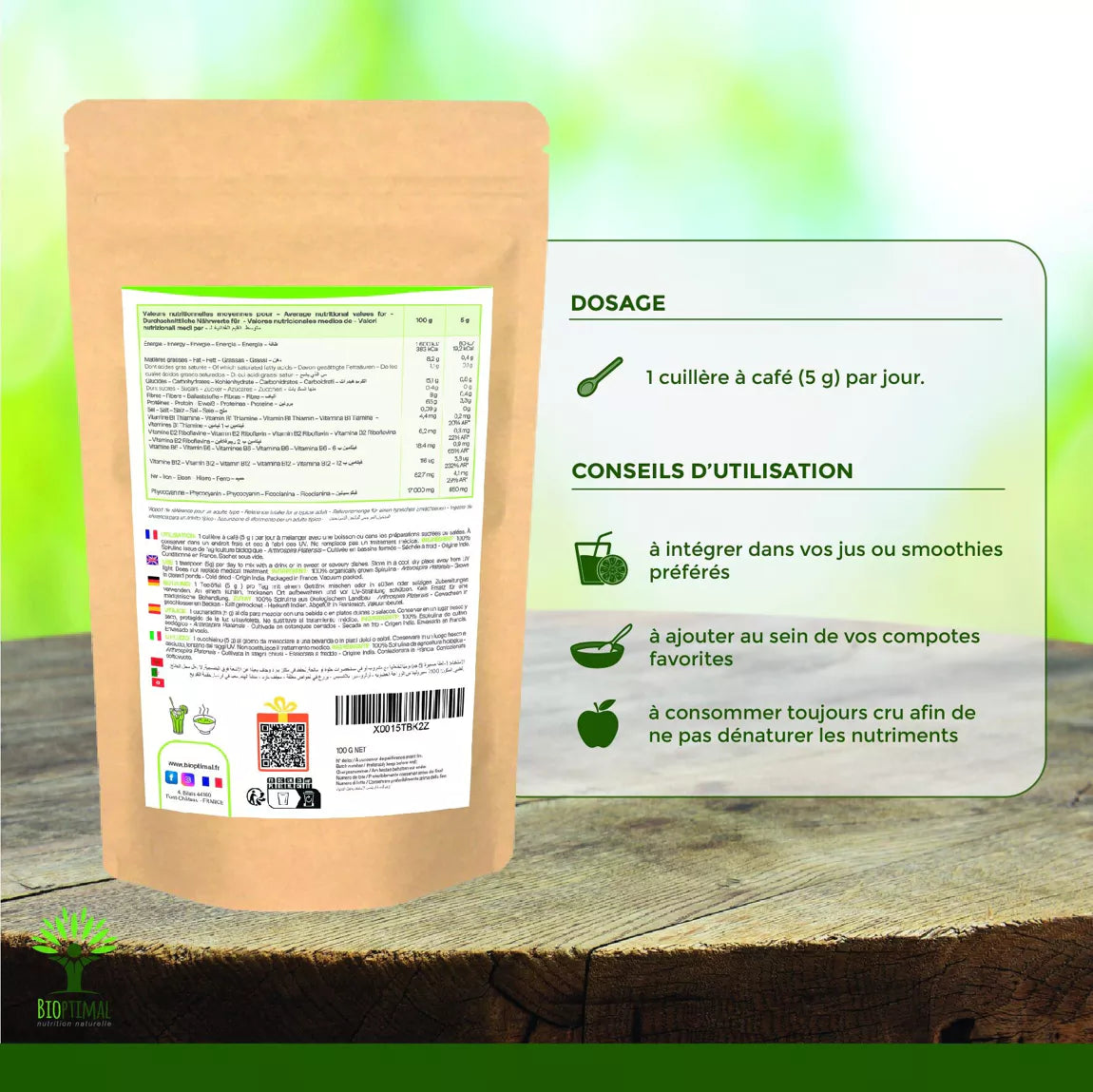 spiruline bio en paillette