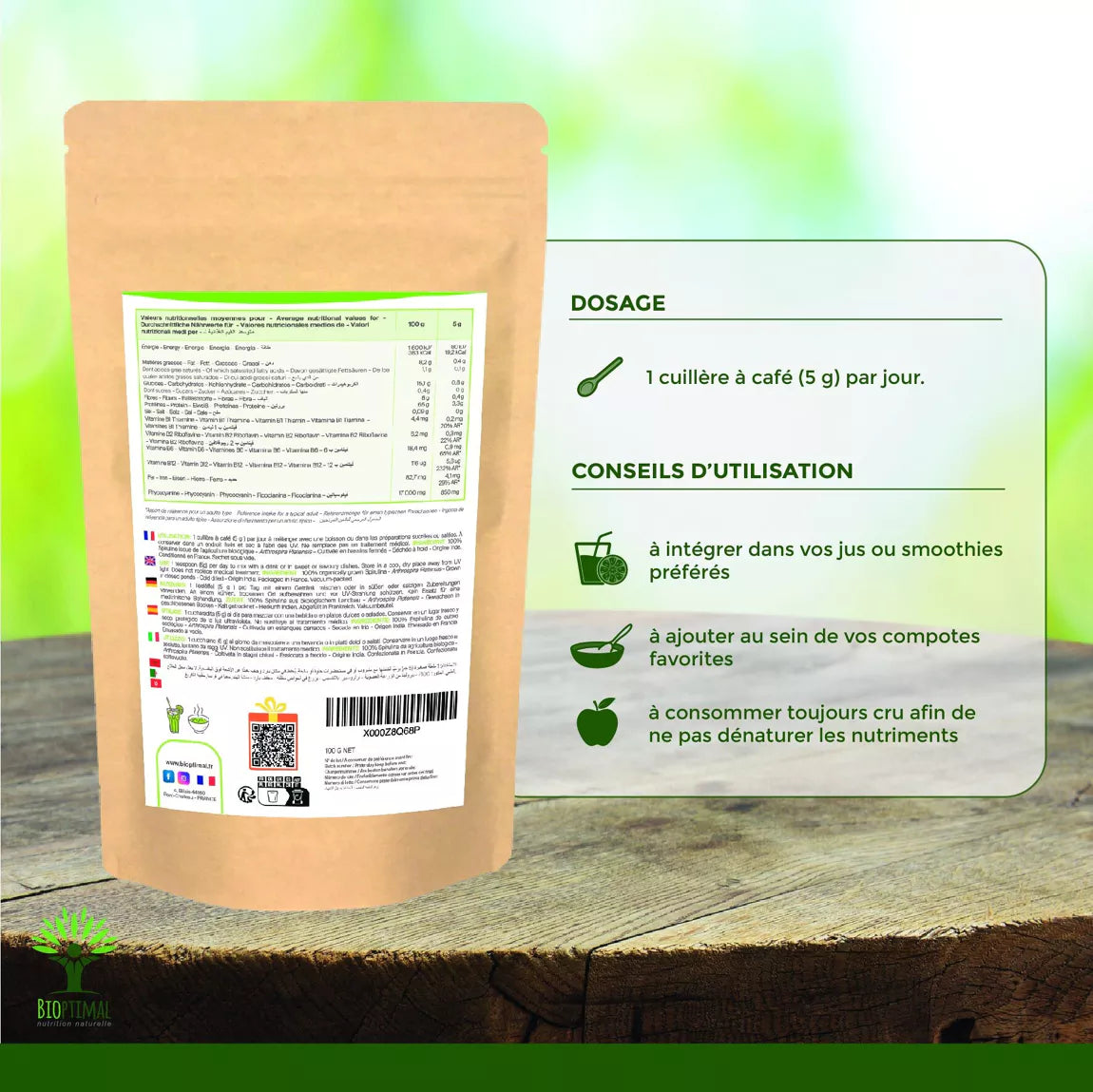 Spiruline Bio en poudre 290