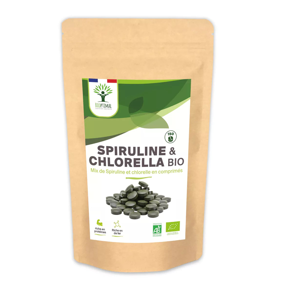 spiruline et chlorella bio en comprimé 288