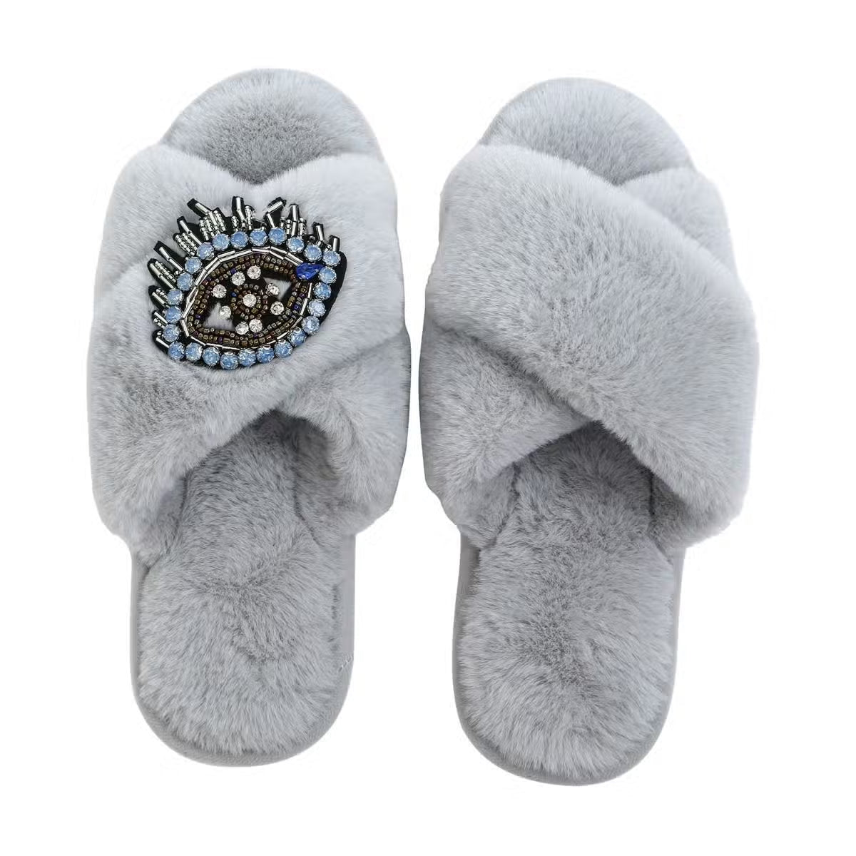 Chaussons femme hiver Oeil de Fatma