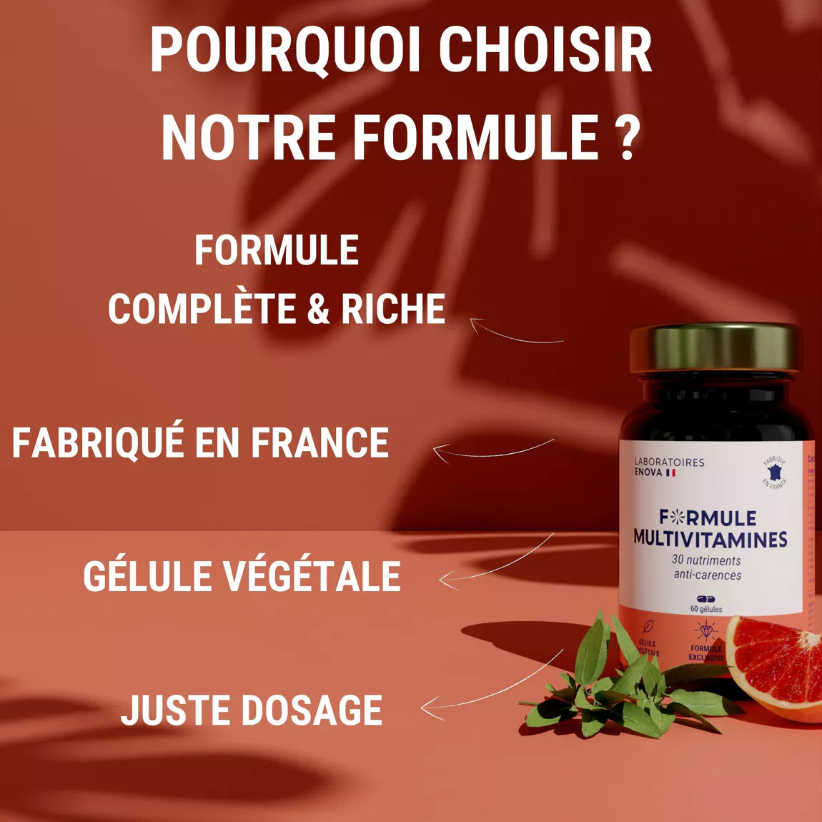 Multivitamines et minéraux 30 nutriments 285