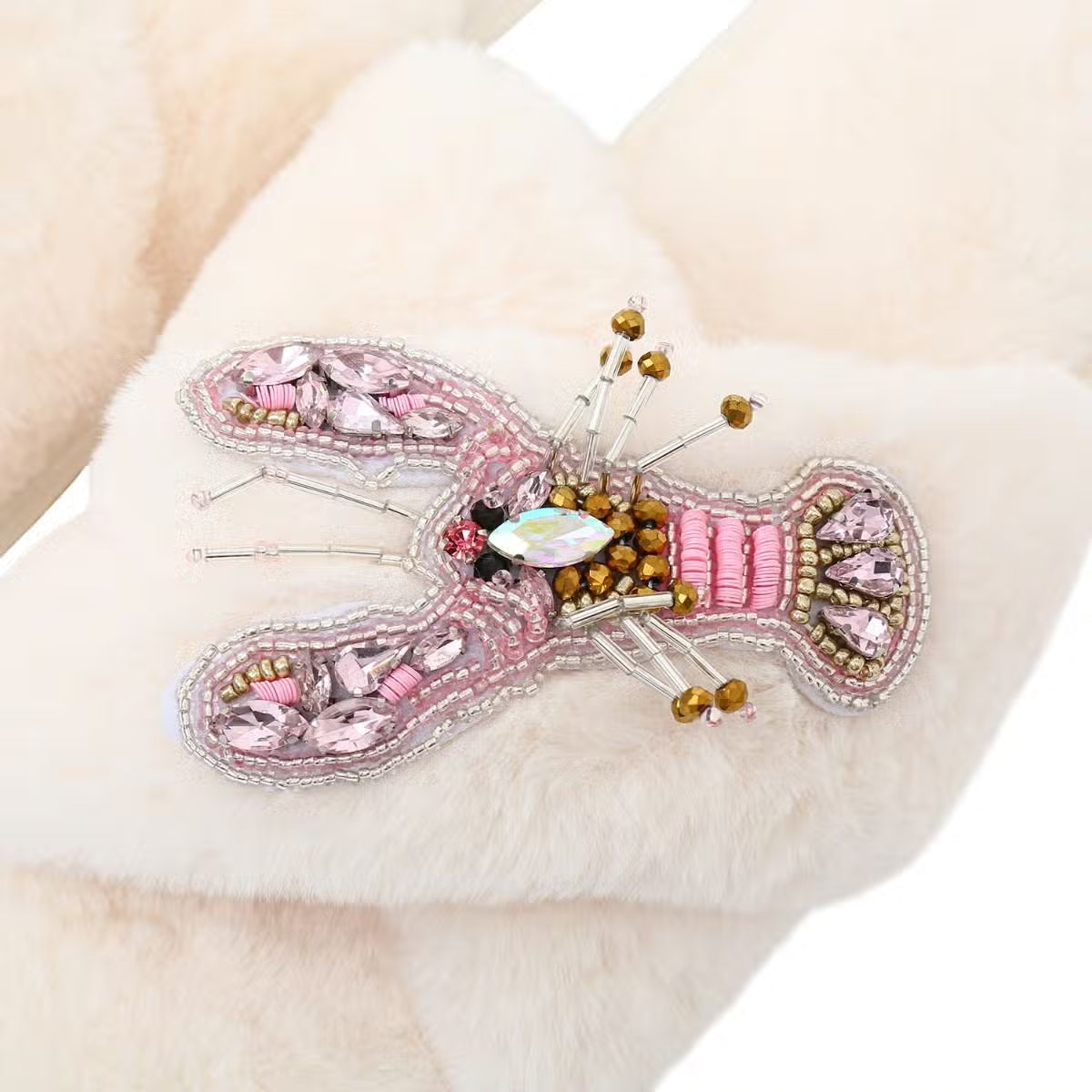 Chaussons femme hiver bijoux homard