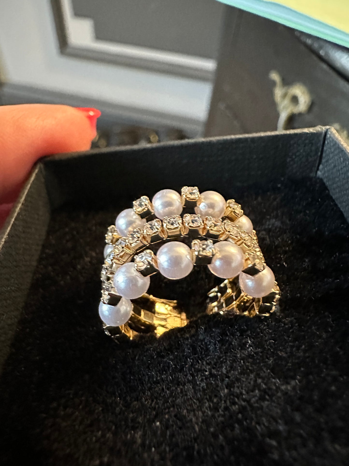 Bague en perles