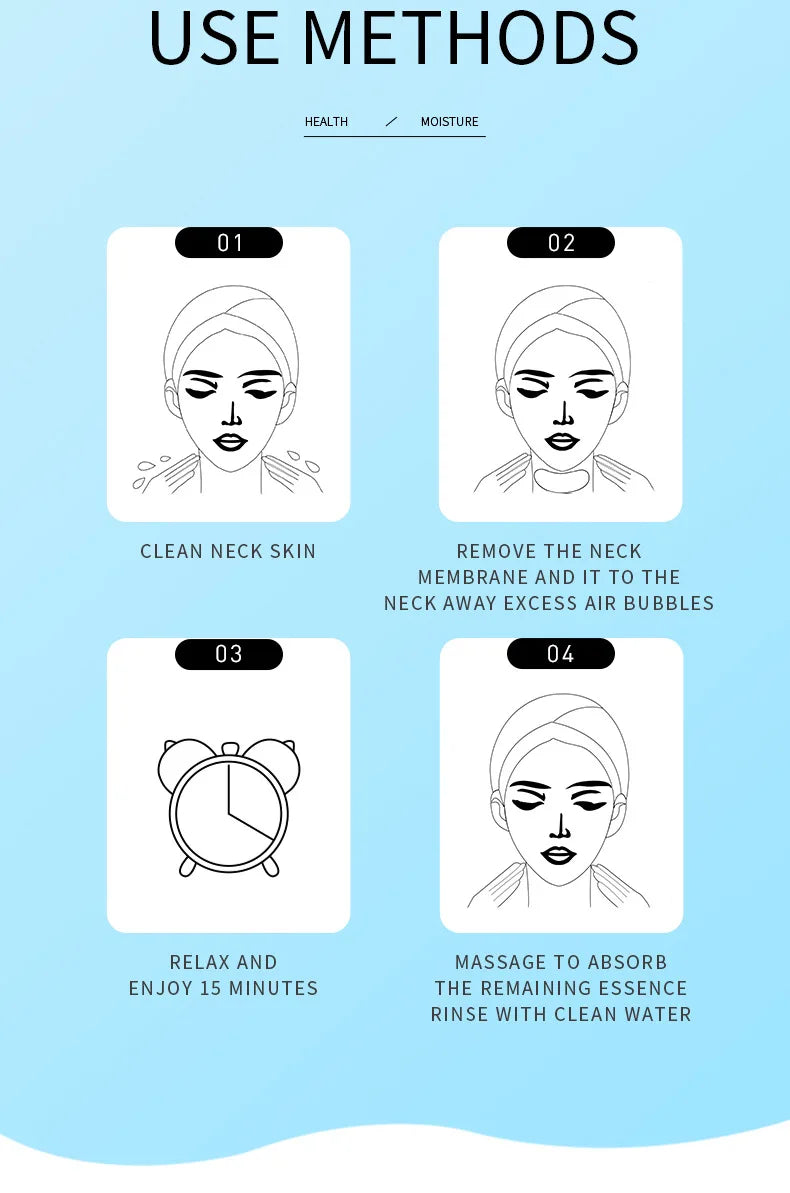 Masques Cou Acide Hyaluronique et Collagène