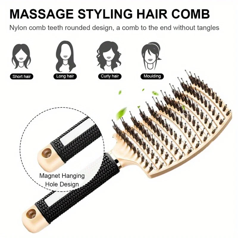 Ensemble de 2 brosses de Massage démêlantes pour femmes