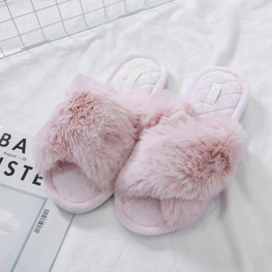 Chausson femme hiver Rose